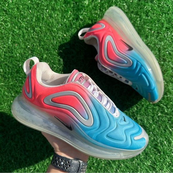 Nike Air Max 720 Pink Sea / Lava Glow / Blue Fury / Metallic Silver - Picture 2 of 13